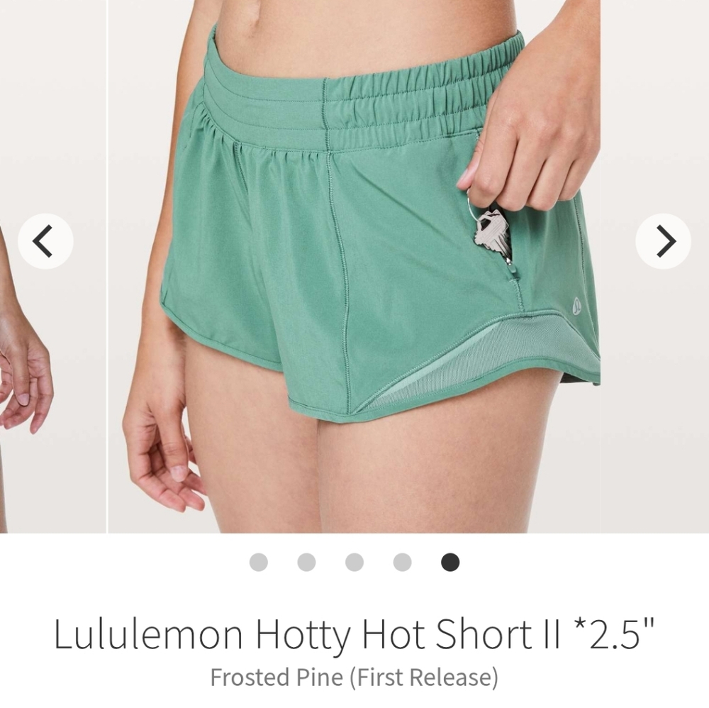 Green Athletic Shorts with Lightweight Fabric and Reflective Detail